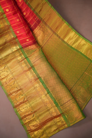 GADWAL PURE SILK CHECKS HANDLOOM SAREE