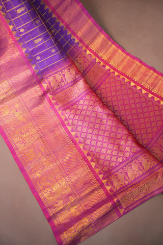 GADWAL PURE SILK CHECKS HANDLOOM SAREE