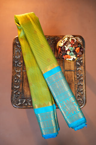 GADWAL PURE SILK CHECKS HANDLOOM SAREE