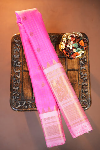 GADWAL PURE SILK CHECKS HANDLOOM SAREE
