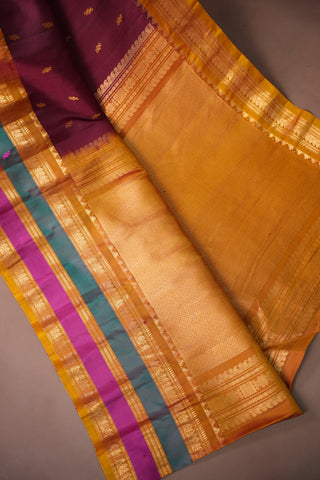 GADWAL PURE SILK GAP BORDER HANDLOOM SAREE