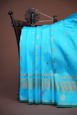 GADWAL PURE SILK GAP BORDER HANDLOOM SAREE