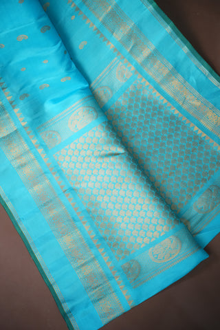 GADWAL PURE SILK GAP BORDER HANDLOOM SAREE