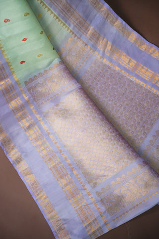 GADWAL PURE SILK GAP BORDER HANDLOOM SAREE