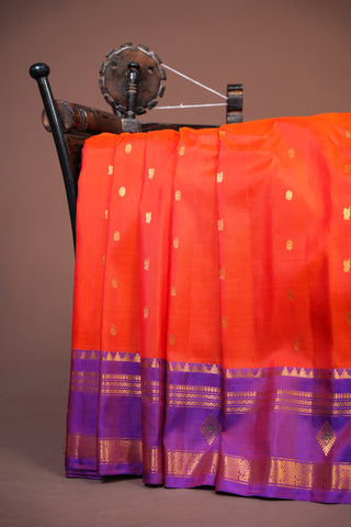 GADWAL PURE SILK GAP BORDER HANDLOOM SAREE