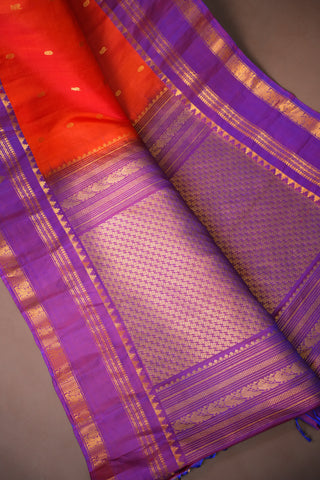 GADWAL PURE SILK GAP BORDER HANDLOOM SAREE