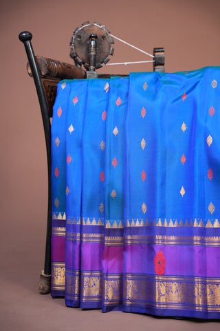 GADWAL PURE SILK GAP BORDER HANDLOOM SAREE