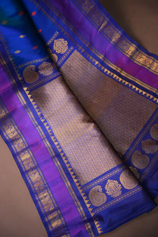 GADWAL PURE SILK GAP BORDER HANDLOOM SAREE