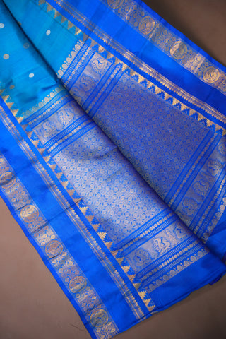 GADWAL PURE SILK GAP BORDER HANDLOOM SAREE