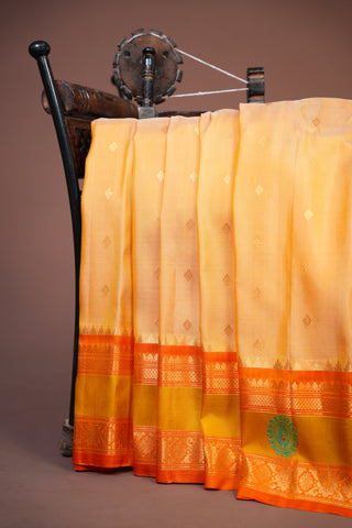 GADWAL PURE SILK GAP BORDER HANDLOOM SAREE