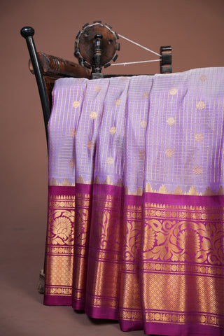 GADWAL PURE SILK CHECKS HANDLOOM SAREE