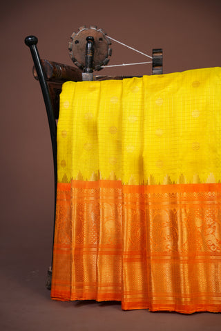 GADWAL PURE SILK CHECKS HANDLOOM SAREE