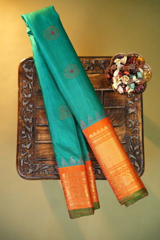 GADWAL PURE SILK TISSUE BORDER HANDLOOM SAREE