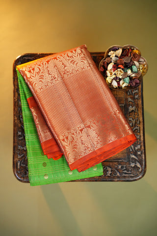 KANCHIPURAM TRADITIONAL PURE SILK HANDLOOM SAREE