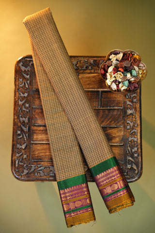 GADWAL PURE COTTON SMALL BORDER SAREE