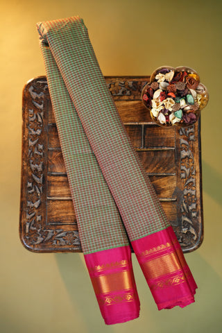 GADWAL PURE COTTON SMALL BORDER SAREE