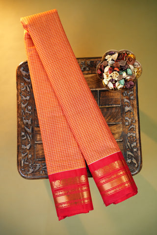 GADWAL PURE COTTON SMALL BORDER SAREE