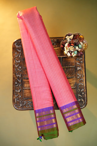 GADWAL PURE COTTON SMALL BORDER SAREE