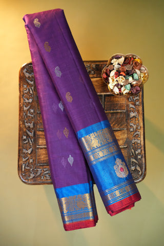 GADWAL COTTON SILK (SICO) GAP BORDER SAREE