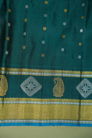 PREMIUM GAP BORDER BUTTA GADWAL PURE SILK HANDLOOM SAREE