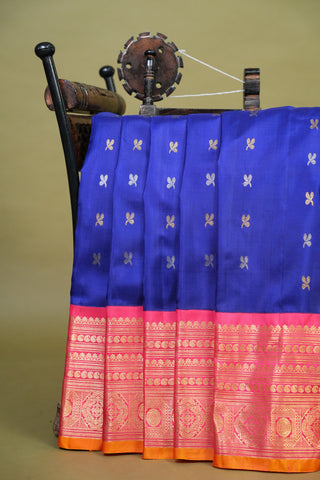 PREMIUM GADWAL PURE SILK HANDLOOM SAREE WITH KUTTU EQUAL BORDER