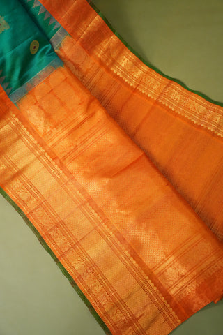 GADWAL PURE SILK TISSUE BORDER HANDLOOM SAREE