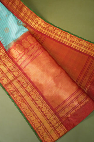 GADWAL PURE SILK TISSUE BORDER HANDLOOM SAREE