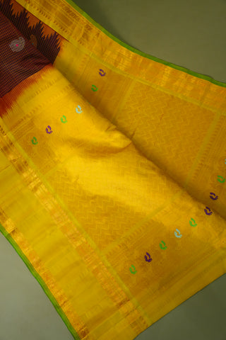 GADWAL PURE SILK GAP BORDER HANDLOOM SAREE