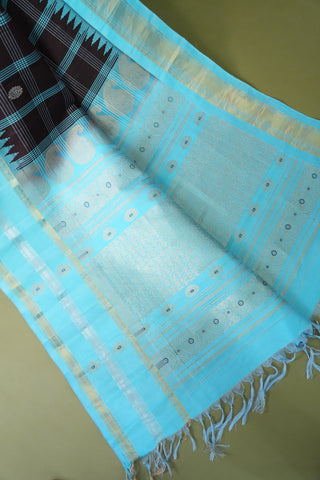 GADWAL PURE SILK GAP BORDER HANDLOOM SAREE
