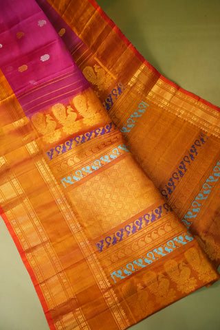 GADWAL COTTON SILK (SICO) GAP BORDER SAREE