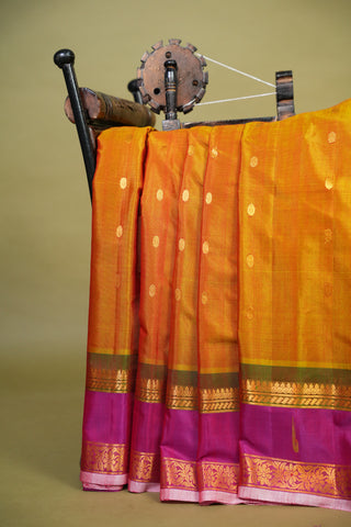 GADWAL COTTON SILK (SICO) GAP BORDER SAREE
