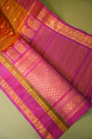 GADWAL COTTON SILK (SICO) GAP BORDER SAREE
