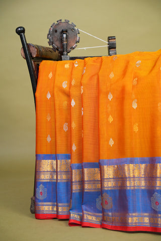 GADWAL COTTON SILK (SICO) GAP BORDER SAREE