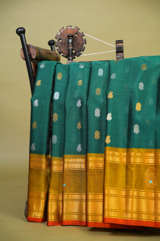 GADWAL COTTON SILK (SICO) GAP BORDER SAREE
