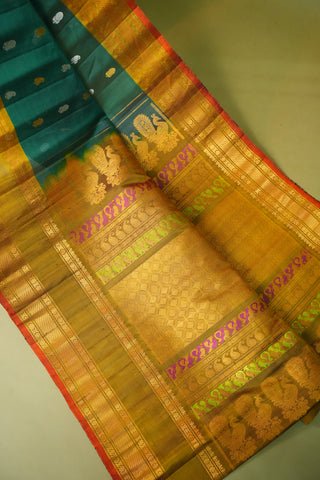 GADWAL COTTON SILK (SICO) GAP BORDER SAREE