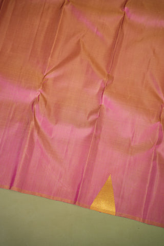 KANCHIPURAM PURE SILK HANDLOOM SAREE WITH TEMPLE BORDER