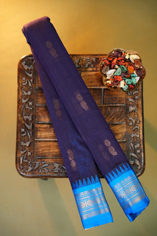 PURE GADWAL COTTON SAREE WITH SMALL BORDER