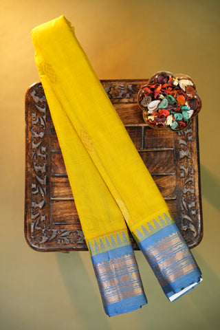 PURE GADWAL COTTON SAREE WITH SMALL BORDER