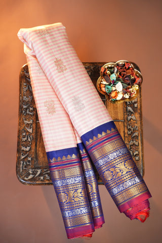 GADWAL PURE SILK GINGHAM CHECKS HANDLOOM SAREE