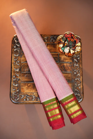 GADWAL PURE COTTON SMALL BORDER SAREE