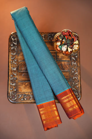 GADWAL PURE COTTON SMALL BORDER SAREE