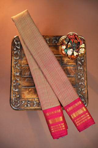 GADWAL PURE COTTON SMALL BORDER SAREE