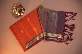 KANCHIPURAM HANDLOOM SOFT SILK SAREE