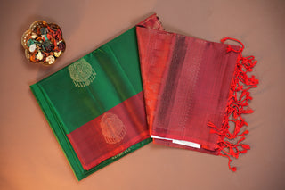 KANCHIPURAM HANDLOOM SOFT SILK SAREE