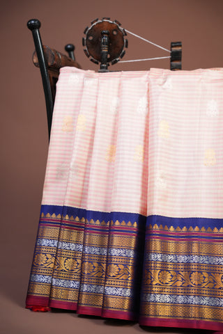 GADWAL PURE SILK GINGHAM CHECKS HANDLOOM SAREE