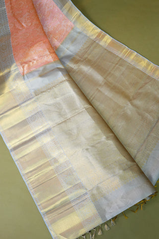 KANCHIPURAM PURE SILK HANDLOOM BROCADE SAREE