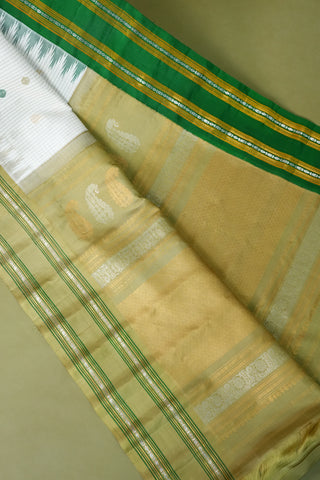 GADWAL PURE SILK GANGA JAMUNA GAP BORDER SAREE