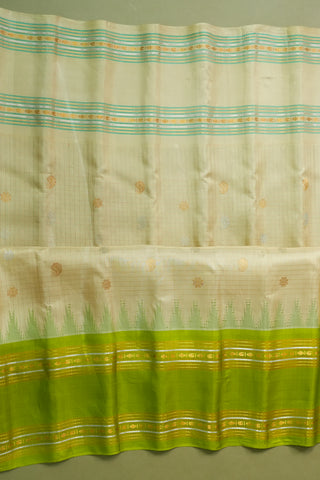 GADWAL PURE SILK GANGA JAMUNA GAP BORDER SAREE