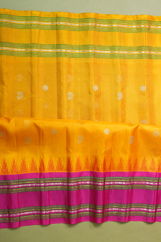 GADWAL PURE SILK GANGA JAMUNA GAP BORDER SAREE