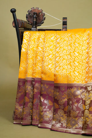 KANCHIPURAM PURE SILK HANDLOOM BROCADE SAREE